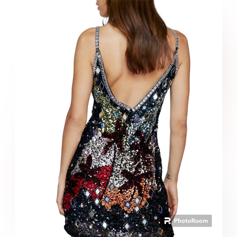 Nasty Gal Multicolor Sequin Mini Dress